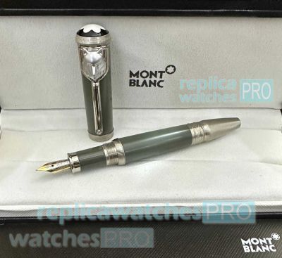 Best Quality Mont Blanc Writer's Edition Homage to Rudyard Kipling Pen Green Silver Fountain